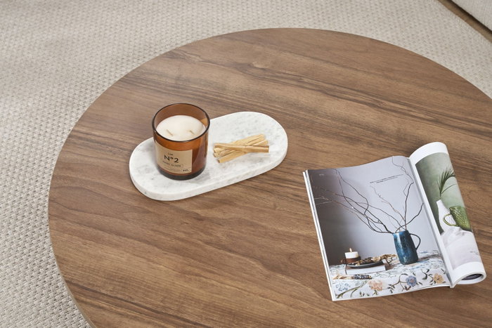 Hanah Home Mesa de Café Soleil - Nogal